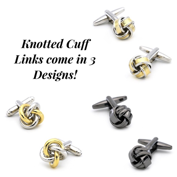 ‘Tying the Knot’ Silver and Gold Knotted Cufflinks - Picture 16 of 16